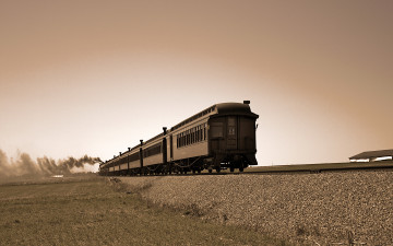 Картинка техника поезда вагоны рельсы