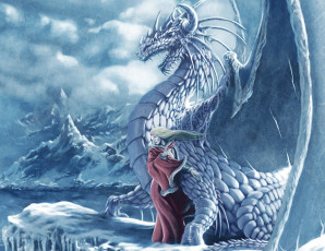 Картинка фэнтези красавицы чудовища девушка дракон