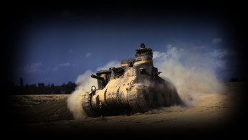 Картинка world of tanks видео игры мир танков поле дорога пыль танк
