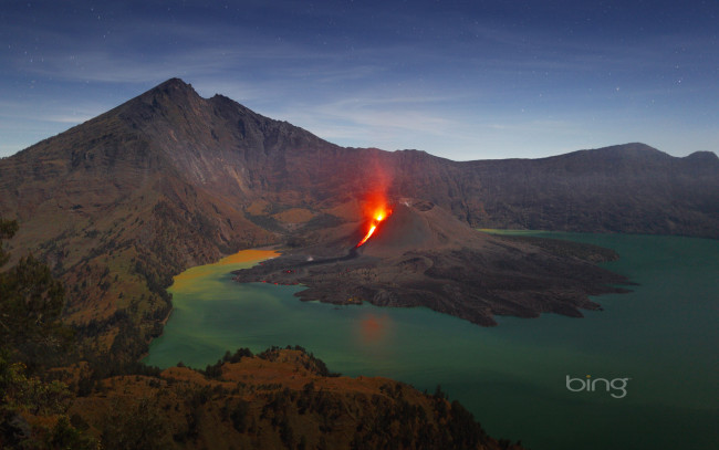 Обои картинки фото природа, стихия, кратер, вулкан, лава, магма