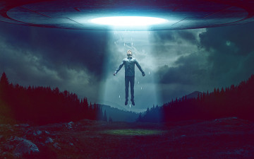 Картинка разное компьютерный+дизайн alien ufo stranger нло sky light man taken незнакомец небо свет человек иностранец