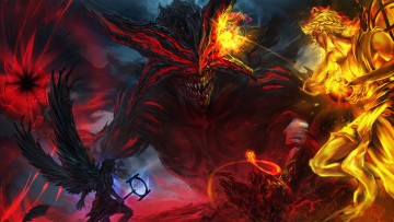 Картинка видео+игры path+of+exile демон ангелы фон бой