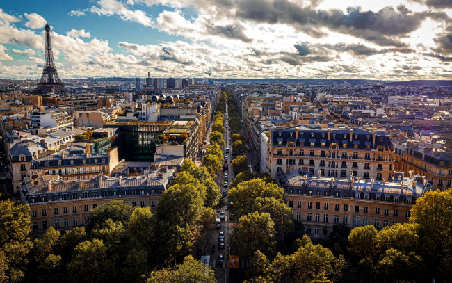 Обои картинки фото города, париж , франция, панорама