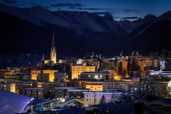 обоя davos, switzerland, города, - огни ночного города