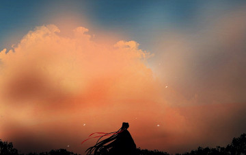 Картинка аниме mo+dao+zu+shi вэй усянь небо закат облака