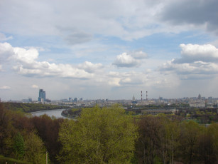 Картинка панорама москвы воробьевых гор города москва россия