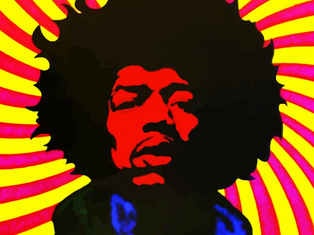 Обои картинки фото jimi, hendrix, векторная, графика