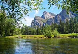Картинка природа реки озера вода отражение горы деревья