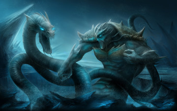 Картинка фэнтези существа змей монстр чудовище