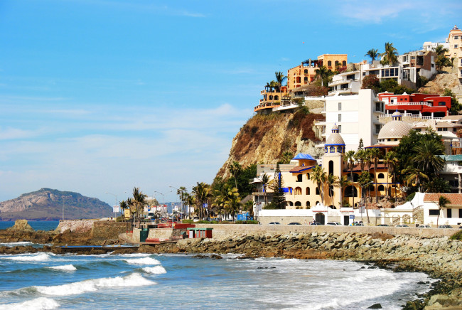 Обои картинки фото масатлан, мексика, города, пейзажи, дома, море