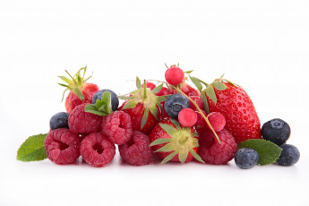 Картинка еда фрукты +ягоды ягоды малина клубника голубика