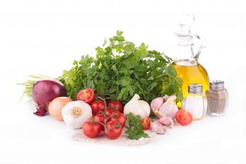 Картинка еда разное овощи специи масло
