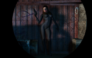 Картинка 3д+графика fantasy+ фантазия девушка оружие