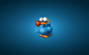 Картинка рисованные минимализм titto the dodo синий фон птица