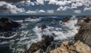 Картинка природа побережье океан скалы горизонт