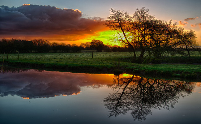 Обои картинки фото природа, восходы, закаты, рассвет, утро, река