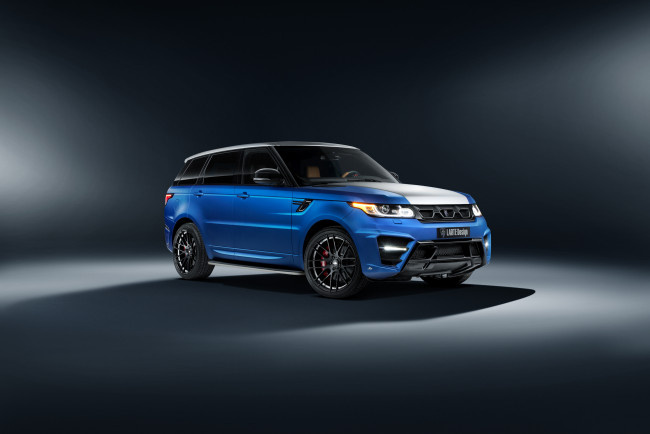 Обои картинки фото автомобили, range rover, голубой, sport, rover, design, range, larte, 2014г, winner