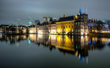 Картинка гаага нидерланды города -+огни+ночного+города