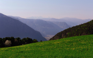 Картинка природа луга трава луг горы