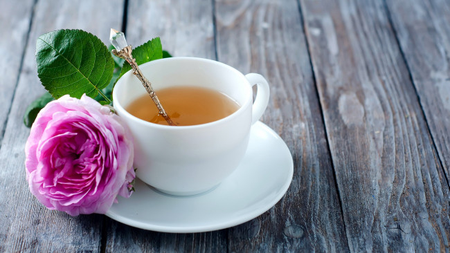 Обои картинки фото еда, напитки,  чай, чашка, чай, роза