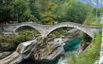 Картинка ponte dei salti switzerland природа реки озера