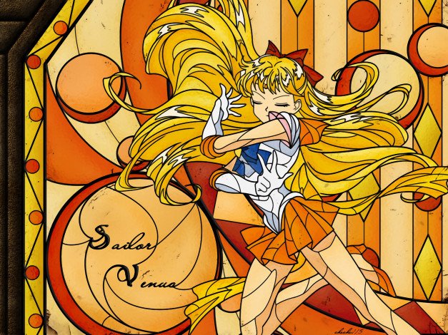 Обои картинки фото sailor, venus, аниме, moon