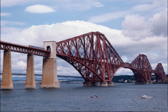 обоя города, эдинбург, шотландия, мост, река, лодки