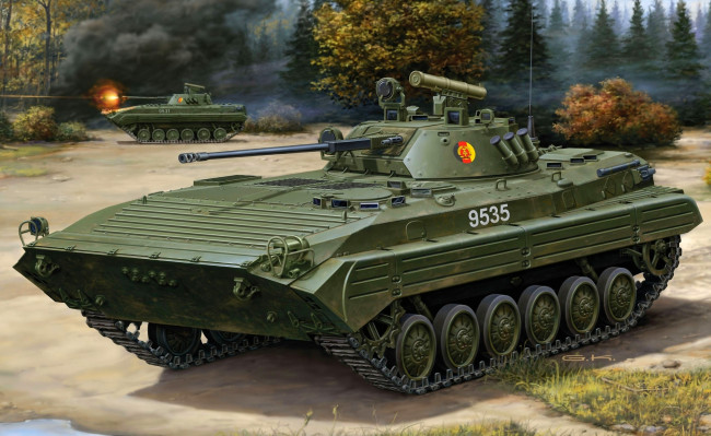 Обои картинки фото рисованные, армия, g, klawek, боевая, машина, пехоты, бмп-2