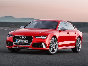 обоя автомобили, audi, красный, 2014, г, sportback, rs7