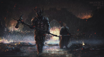 Картинка фэнтези люди сражение рыцари оружие врата игра престолов