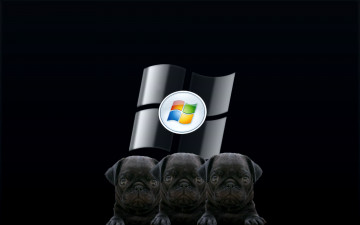 обоя компьютеры, windows vista, windows longhorn, собаки, фон, логотип