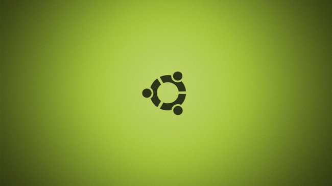 Обои картинки фото компьютеры, ubuntu linux, логотип, фон, зеленый