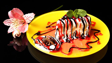 Картинка еда мороженое +десерты анис альстромерия мята