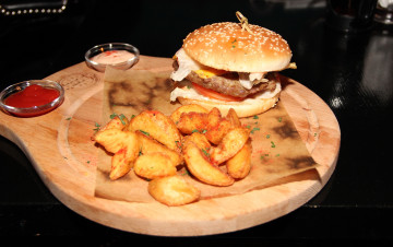 Картинка бургер еда бутерброды +гамбургеры +канапе картофель фри