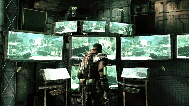 Обои картинки фото видео игры, afterfall,  insanity, человек, мониторы