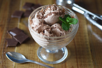 Картинка еда мороженое +десерты мята шоколадное шоколад