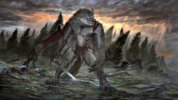 Картинка фэнтези оборотни волк