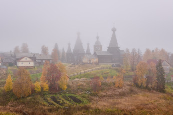 Картинка города -+православные+церкви +монастыри деревянное зодчество архангельская область вдоль онеги туман