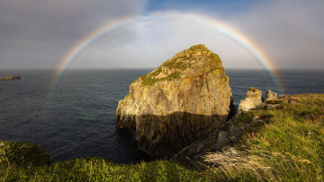 обоя rainbow at the coast of newfoundland, природа, радуга, rainbow, at, the, coast, of, newfoundland