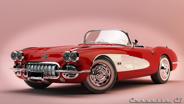 обоя автомобили, 3д, corvette