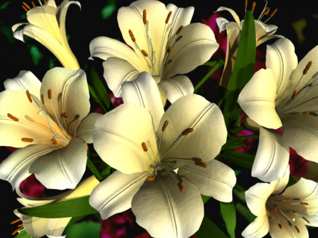 Обои картинки фото 3д, графика, flowers, цветы