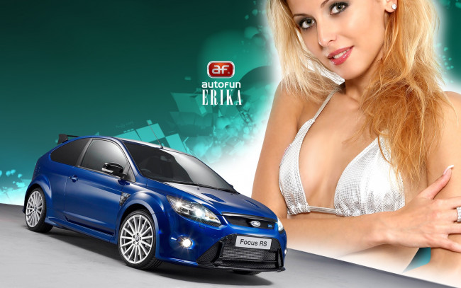 Обои картинки фото ford, focus, rs, автомобили, авто, девушками