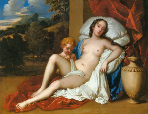 обоя venus, and, cupid, sir, peter, lely, рисованные, венера