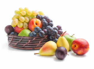 Картинка еда фрукты ягоды нектарины яблоки виноград сливы груши
