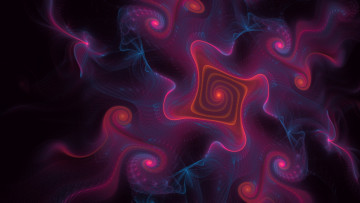 Картинка 3д графика fractal фракталы узор розовый