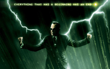 Картинка матрица кино фильмы the matrix revolutions агент молния надпись зеленый