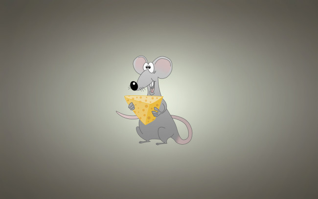 Обои картинки фото рисованные, минимализм, светлый, фон, крыса, mouse, мышь, rat, сыр