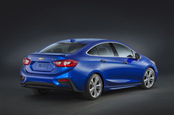 обоя автомобили, chevrolet, cruze, 2016, г, синий, rs