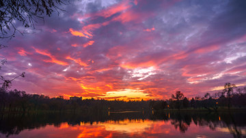 Картинка природа восходы закаты облака небо закат озеро