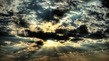 Картинка природа восходы закаты небо облака свет солнце лучи